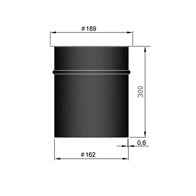 Wandsteckdose Ø162 mm