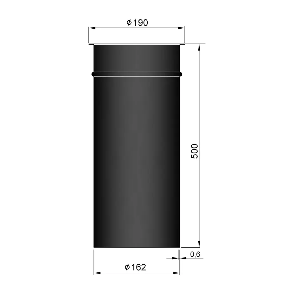 Wandsteckdose Ø162 mm