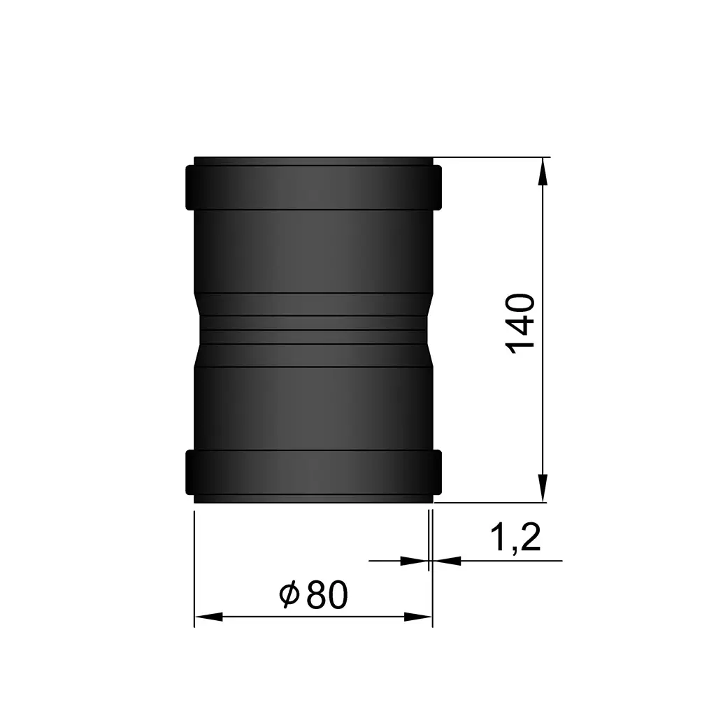 Innen-/Innengewinde-Verbindung Ø80 mm