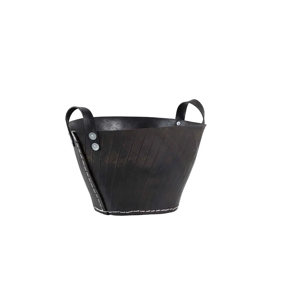 TermaTech Brennholzkorb in Schwarz aus recycelten Reifen