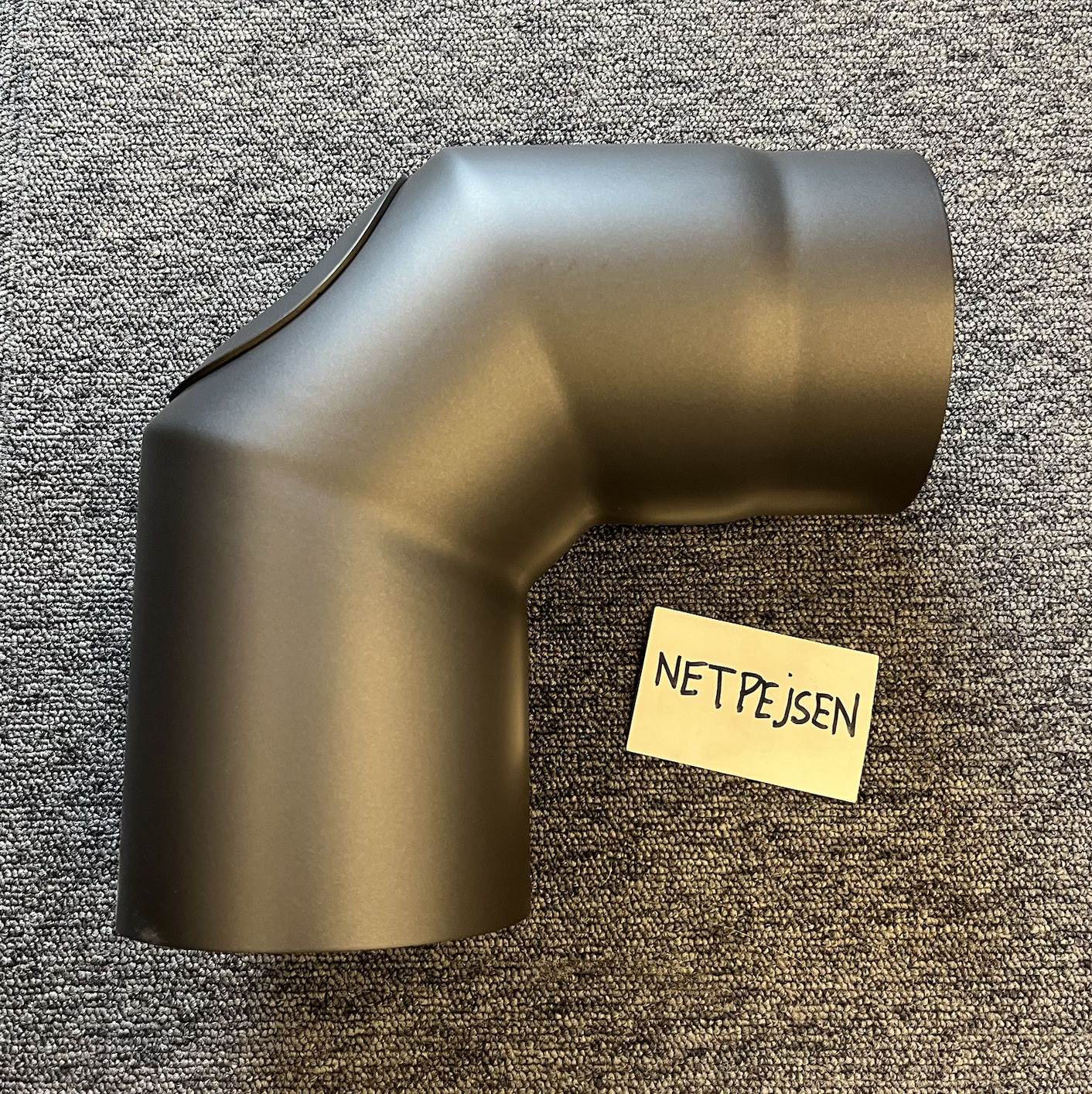 Bøjning m/renselem 2×45° Ø120 mm.