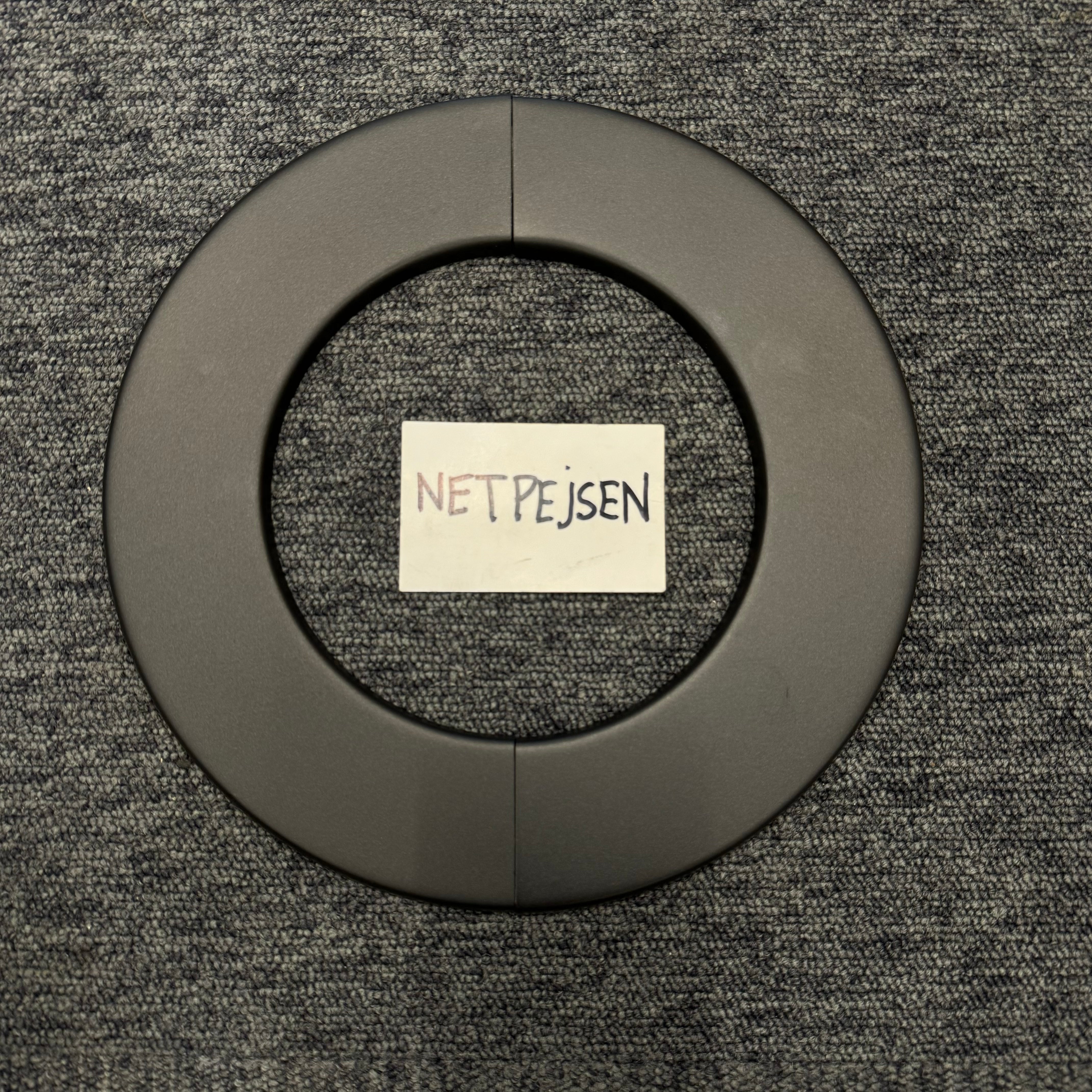 Rosette, 2-teilig, Ø155 mm, 52 mm Rand – schwarz