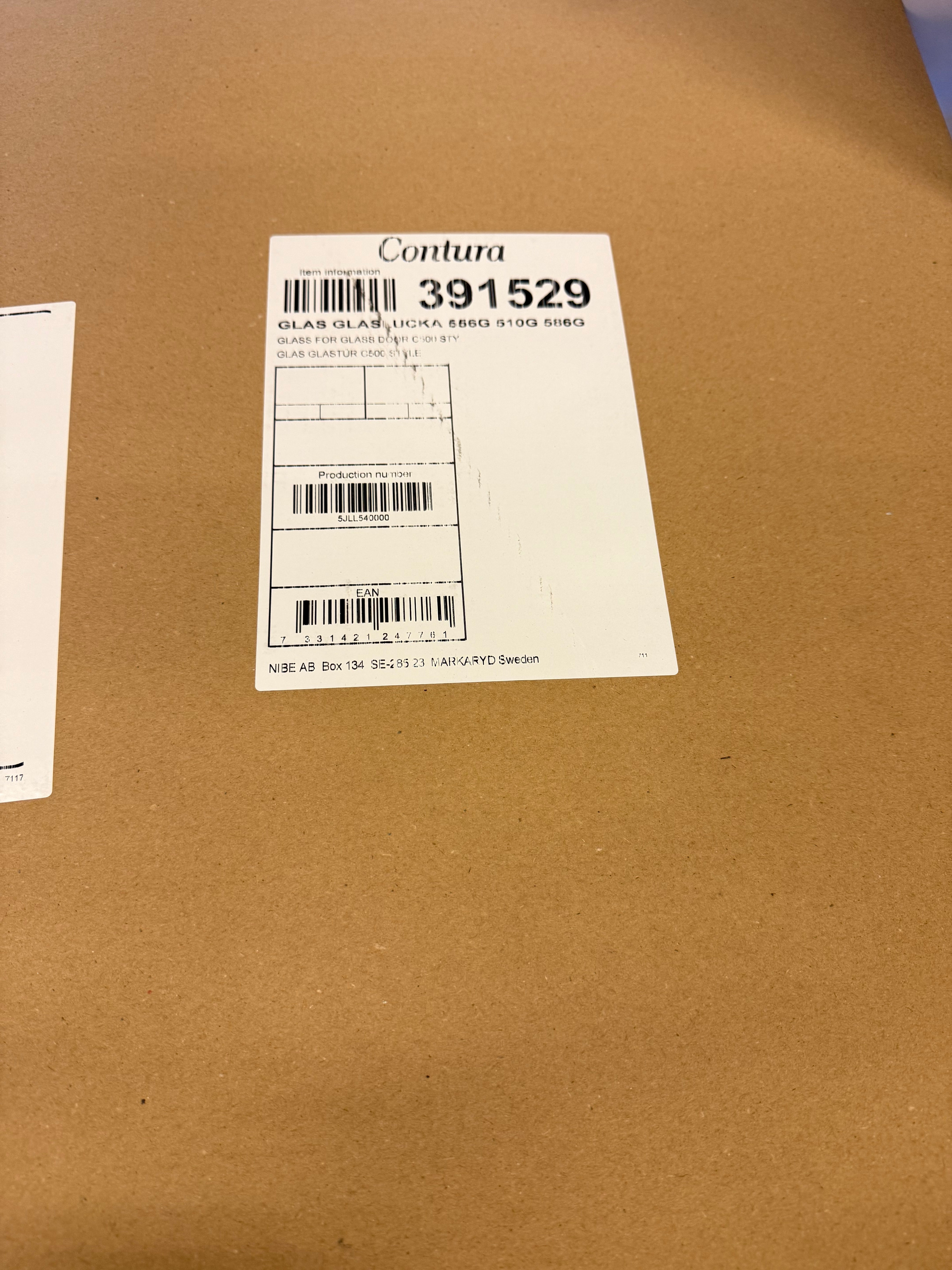 Türglas für Glastür Contura 500G Style