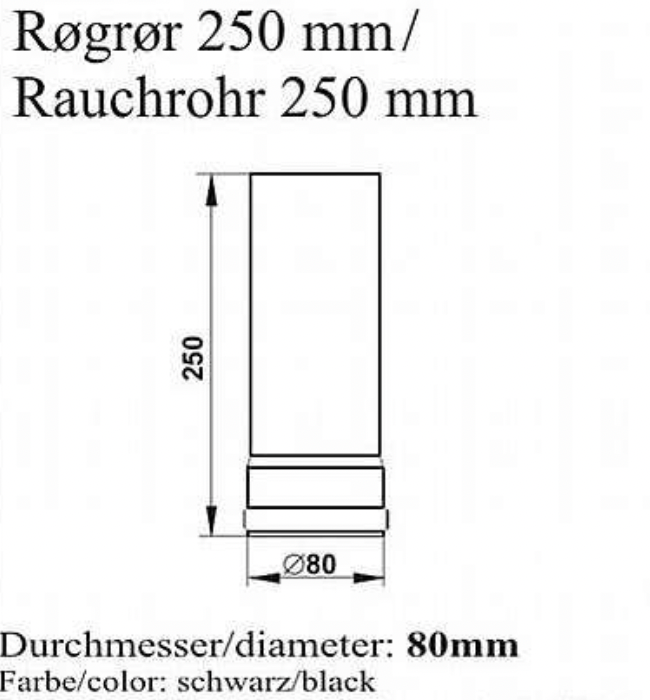 Gerades Rauchrohr Ø80 mm