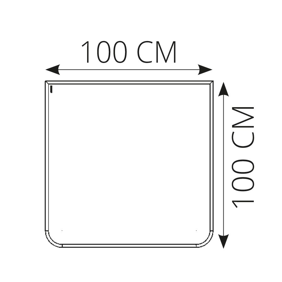 Morsø glasgulvplade - kvadratisk m/logo 100x100 cm