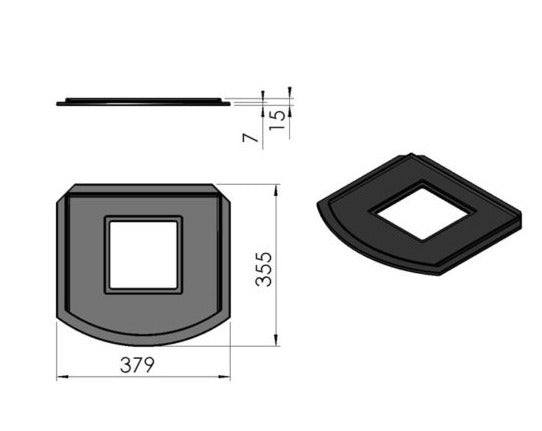 Gusseisensockel ohne Gitter für TermaTech TT10