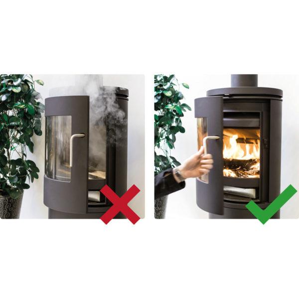 Draftbooster Kaminabzug in Schwarz mit Fernbedienung
