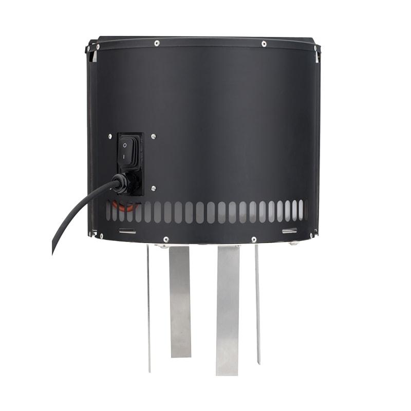 Draftbooster Kaminabzug in Schwarz mit Fernbedienung