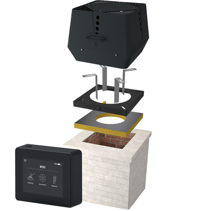 Exodraft Paket Nr. 2 Ziegelkamin RSV 009