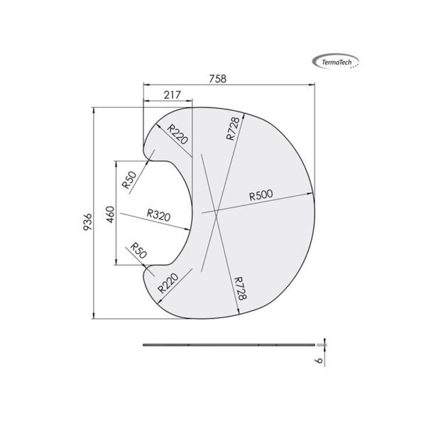 Glasplatte für TT10/TT20/TT21 geformt