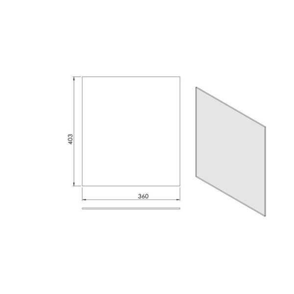 Glas für TermaTech TT1, TT1Z Tür