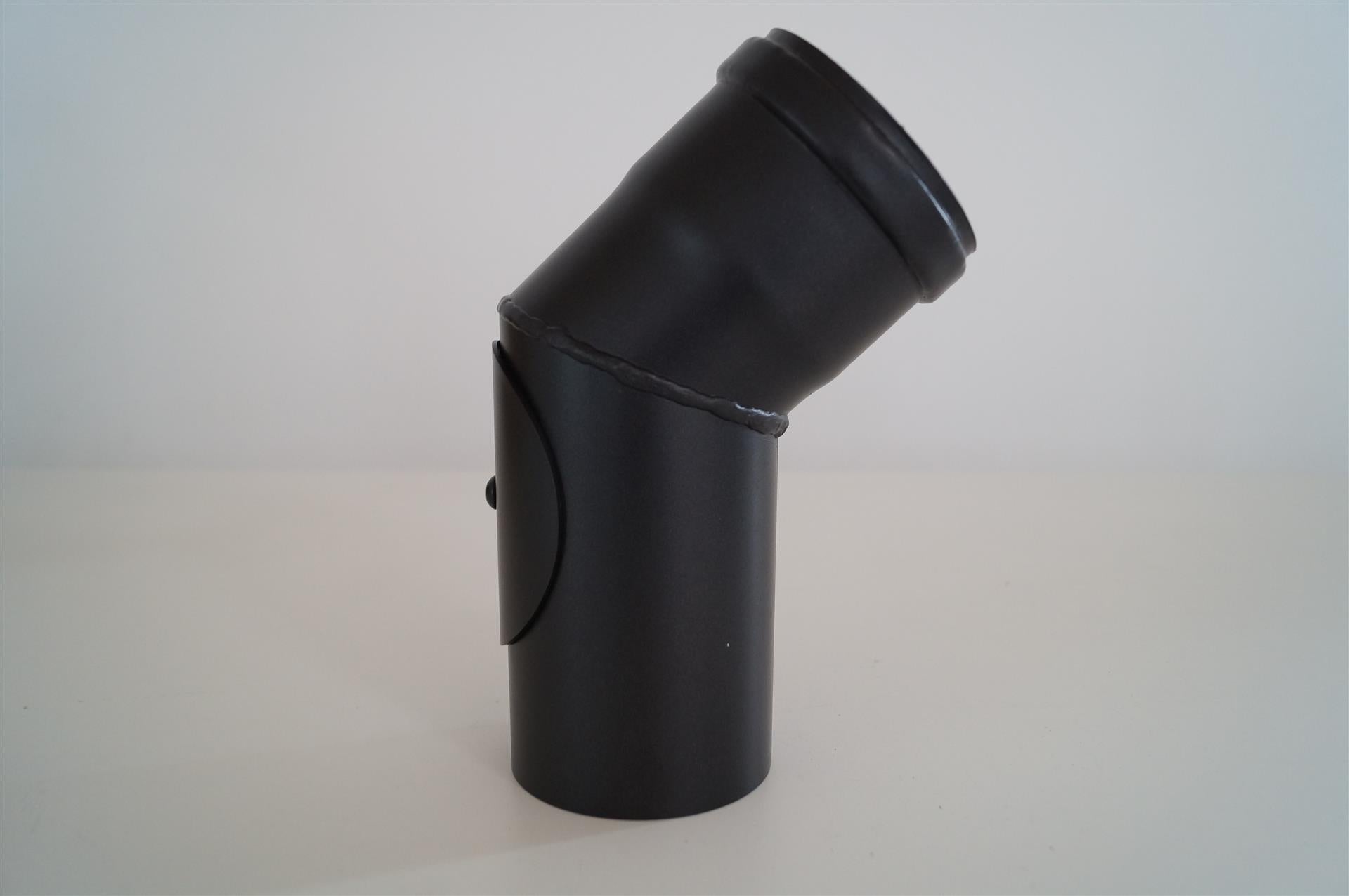 Bogen 45° Ø80 mm. mit Tür.