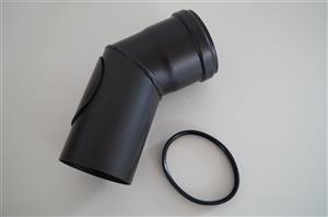 Bogen 45° Ø80 mm. mit Tür.