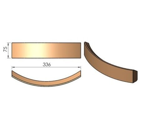 Gebogener Frontstein für TermaTech TT10