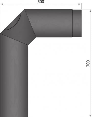 3-teiliges Rauchrohr