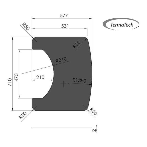 Zugeschnittene Stahlplatte Termatech TT20/TT21