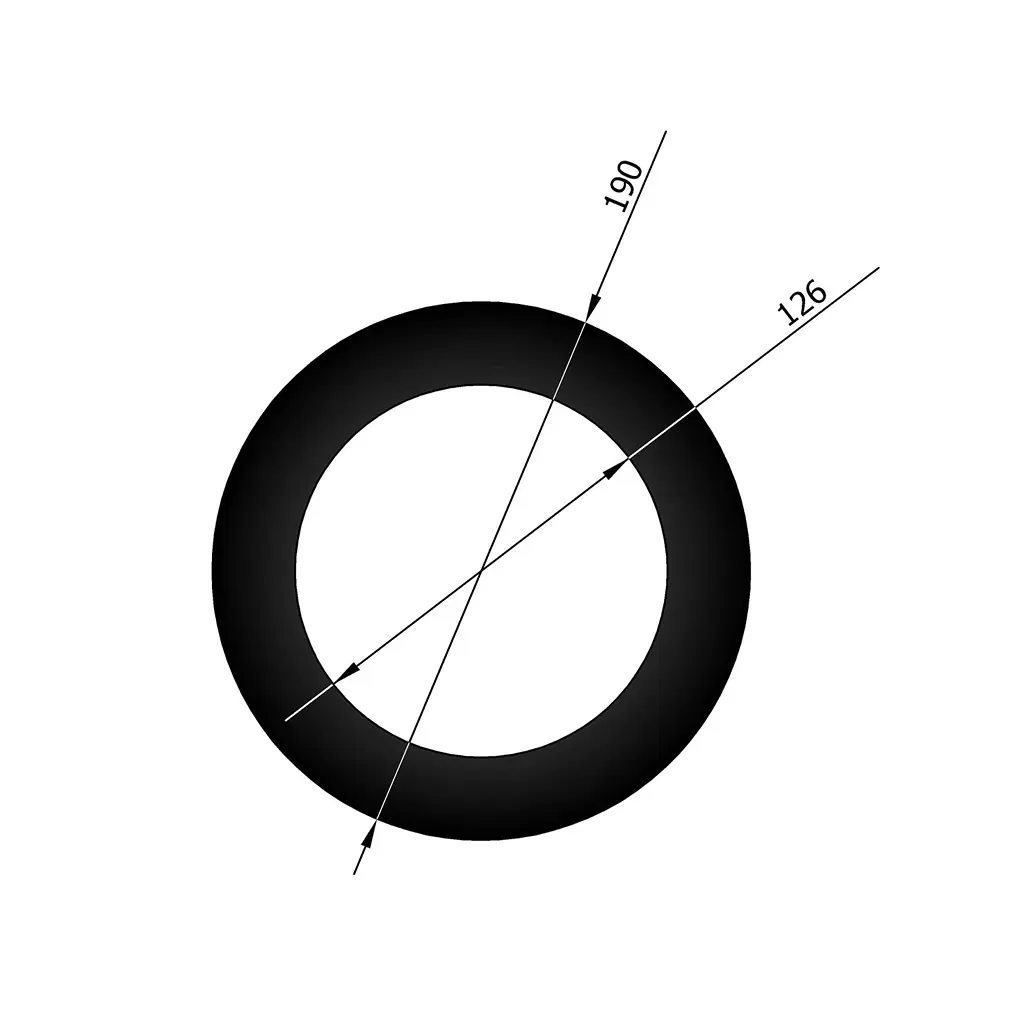 Rosette Ø120 mm, 32 mm Rand