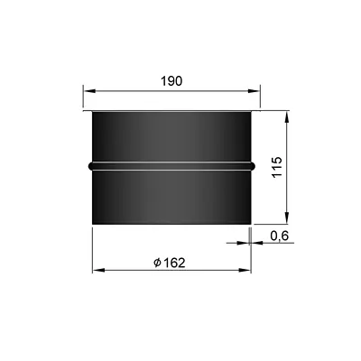 Wandsteckdose Ø162 mm