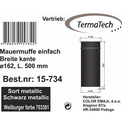 Wandsteckdose Ø162 mm