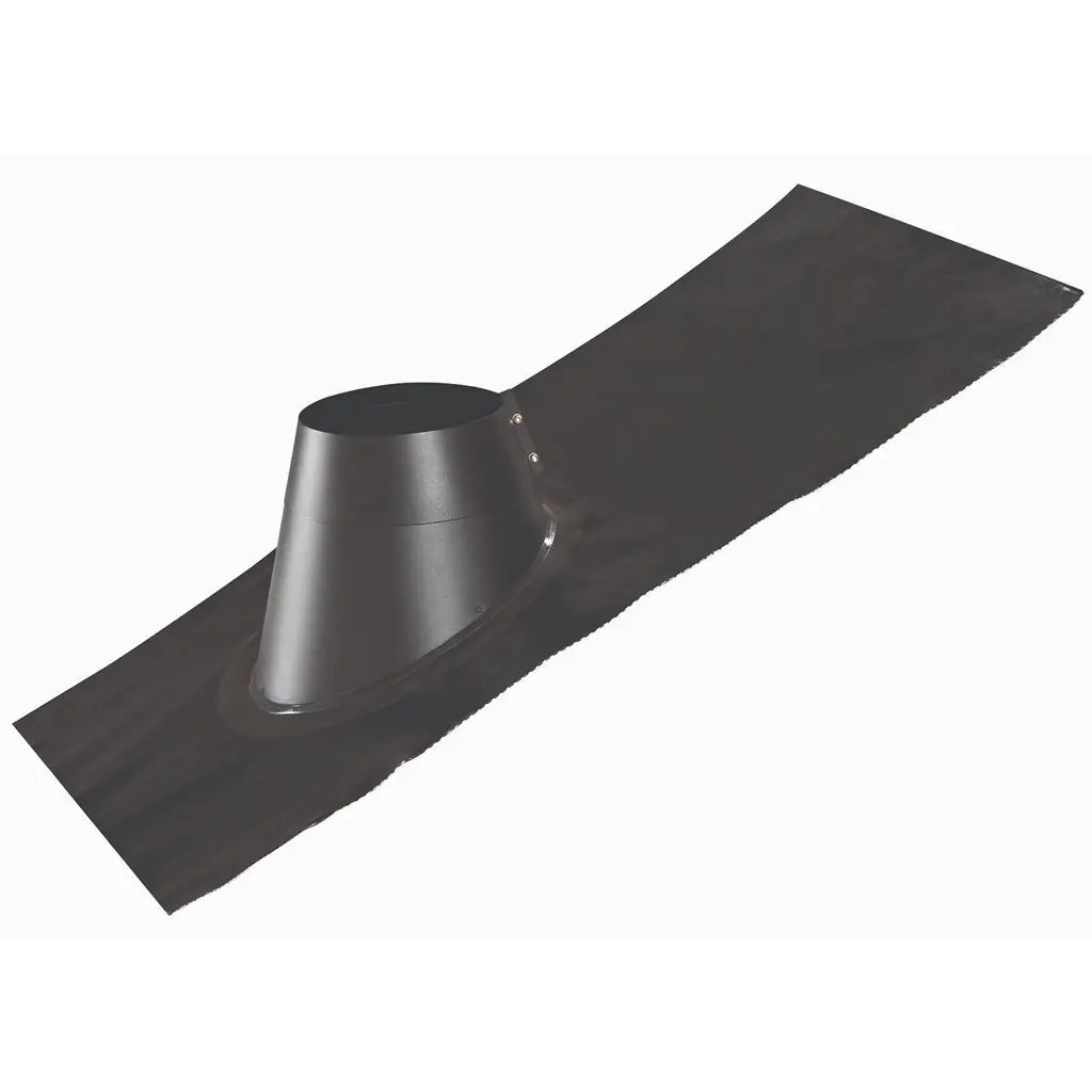 Flex-inddækning Ø280mm 11-32° inkl. regnkrave sort kegle med sort Fast Flash