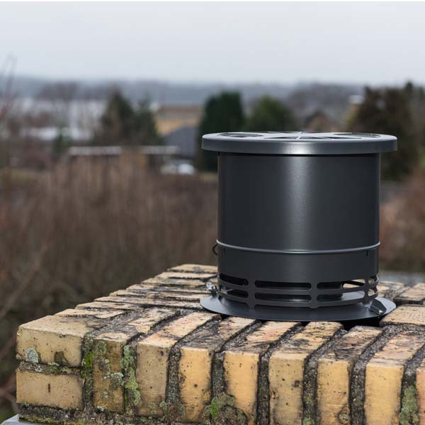 Kaminabzug für Kaminöfen und Kamineinsätze - BlueChimney mit Fernbedienung 