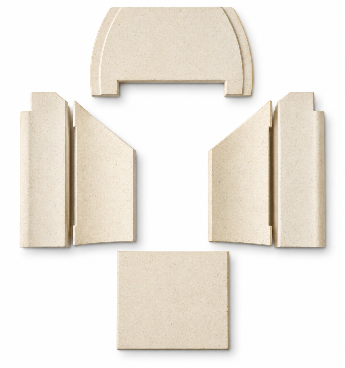 Skamolex-Set für den Contura 655 Classic Kaminofen mit Seitenglas