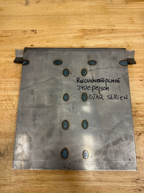 Rauchabweiserplatte aus Stahl für Star-Holzöfen - Jydepejsen