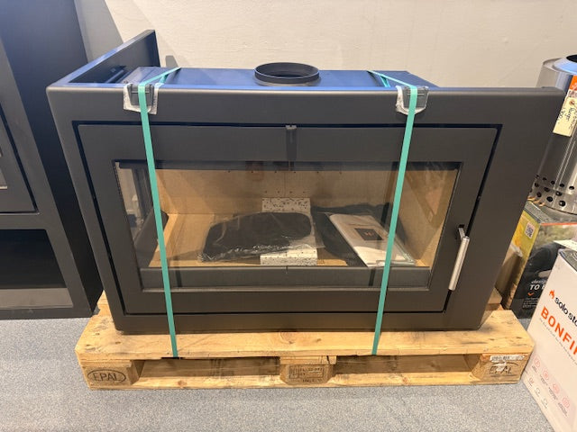 Meteor pejseindsats 550-850 med fast sideglas/venstre side - fejlbestilling - ikke brugt!