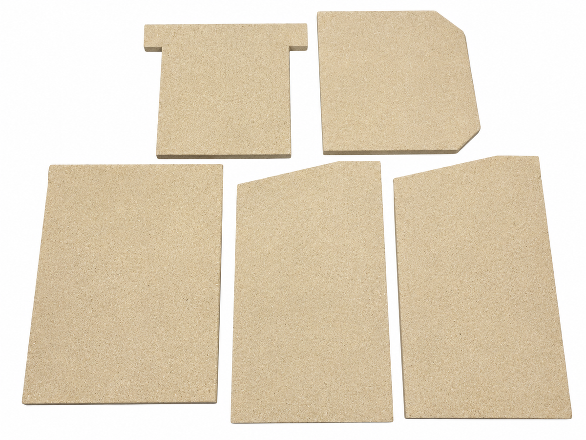 Komplettes Schamott-Set inkl. Rauchumlenkplatte für Jydepejsen Mosaik