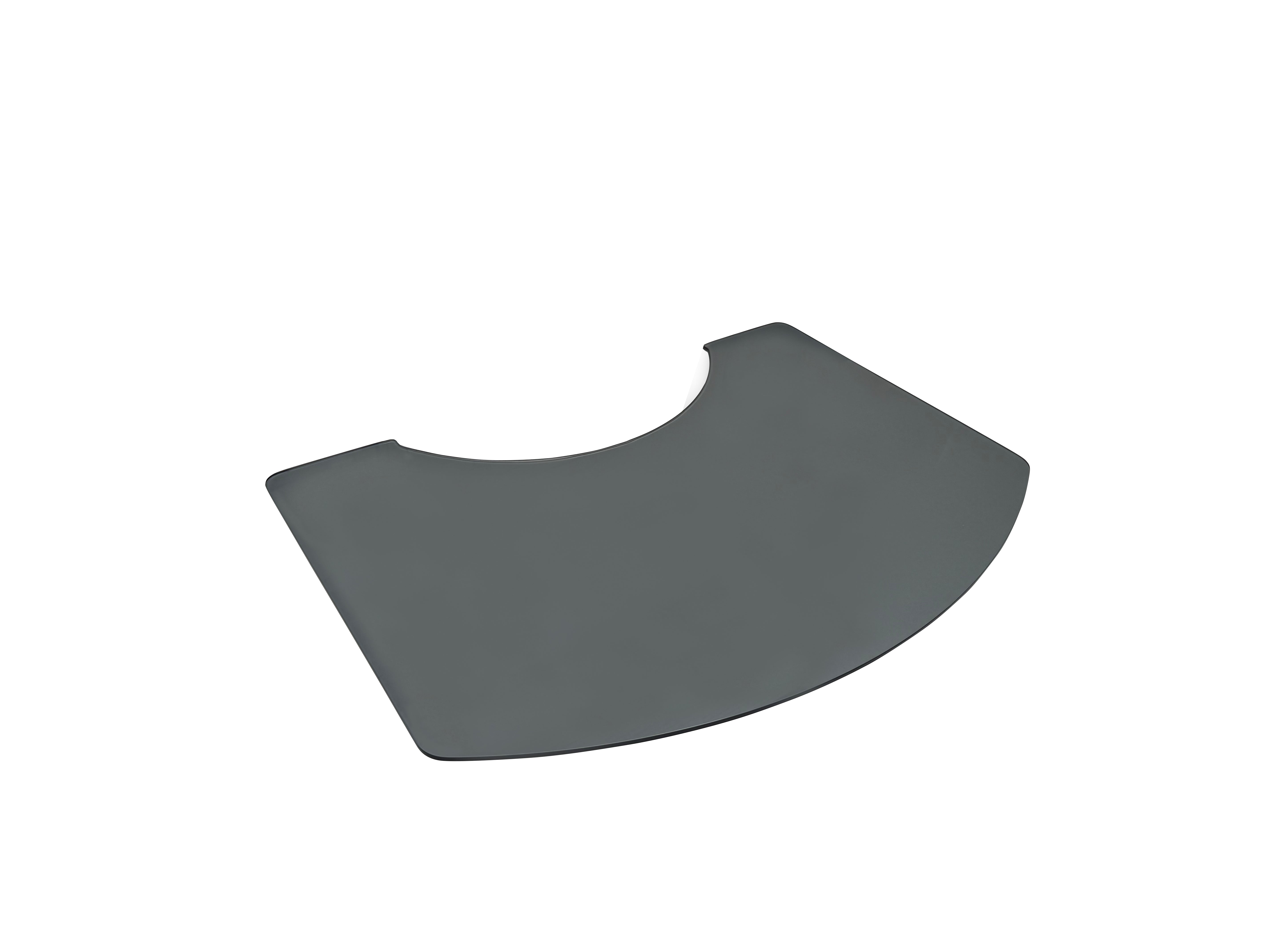 Gulvplade til HWAM 3120,3130 m. flere - glas, lille, røgfarvet