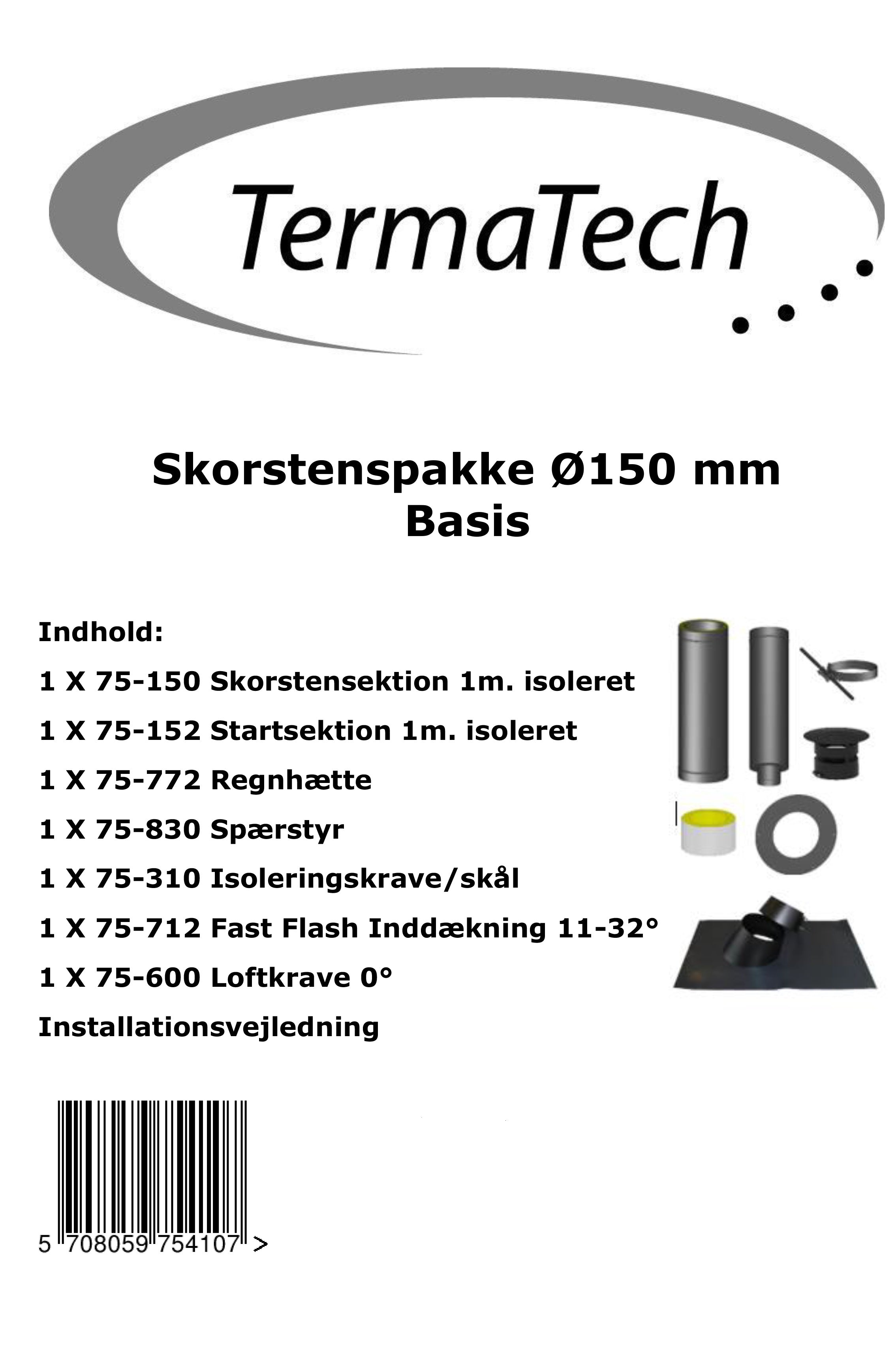 TermaTech Kaminpaket Ø150 mm, Basic 