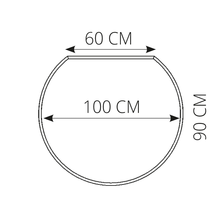 Morsø glasgulvplade - cirkel/lige bagkant 60/100x90 cm