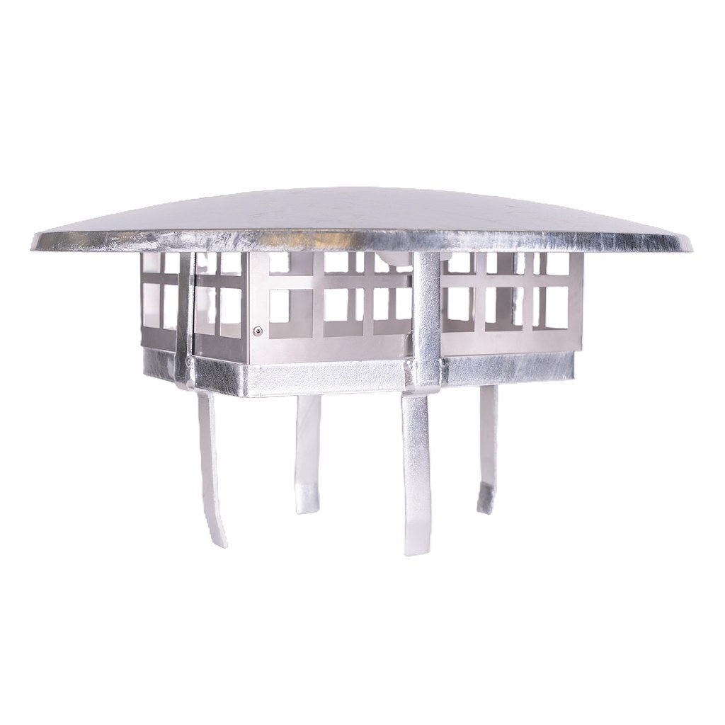 TermaTech - Regnhætte, galvaniseret 240x150mm med fuglegitter