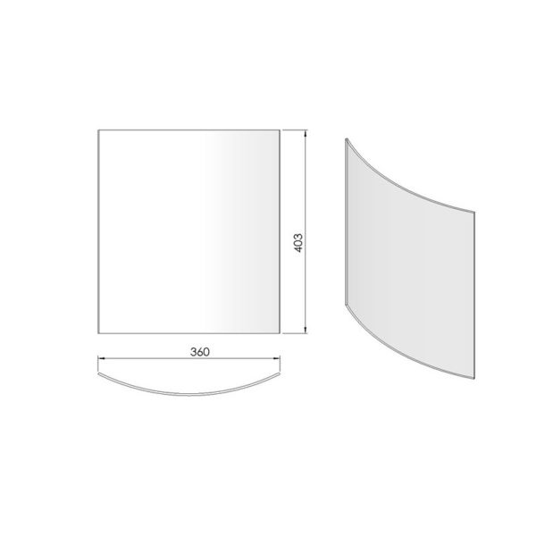 Glas für TermaTech TT2, TT3 Tür